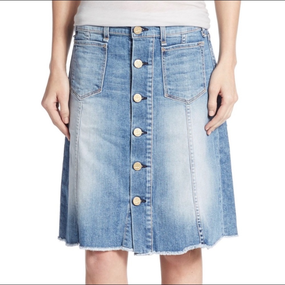 McGuire Denim Button Front Skirt. Size 26.